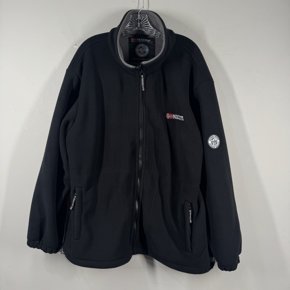 Outdoor Norway Team Expedition Jacket Coat Black Zip Fleece Torleon 086 Sz 3XL